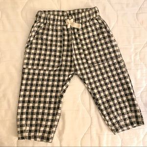 Zara Black/cream check pants